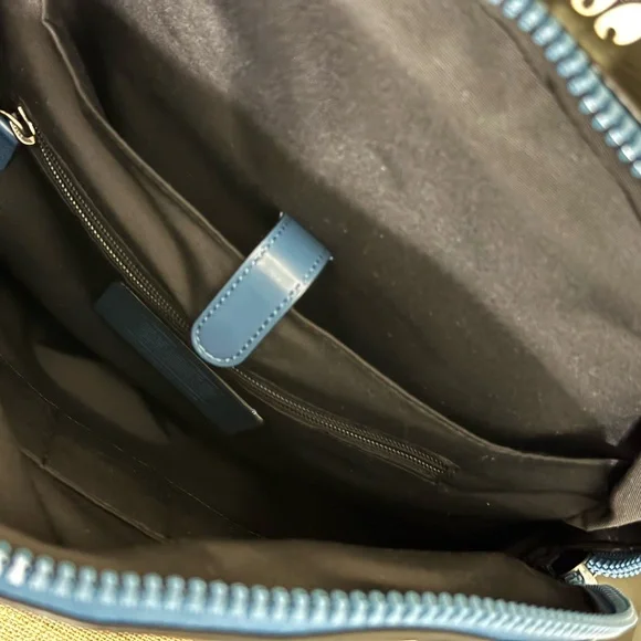 DISNEY X COACH Spooky Eyes Dark Fairytale Leather Backpack | Black & Blue - Picture 9 of 13